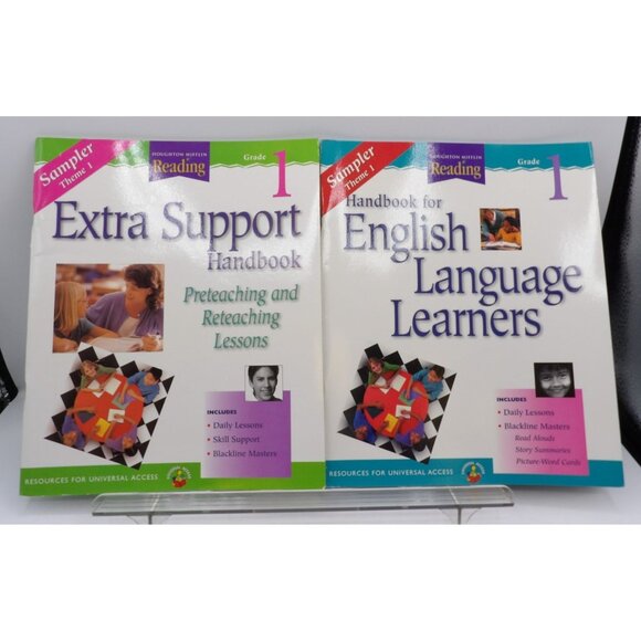 Two Houghton Mifflin Reading Theme 1 Sample Handbooks For Grade 1 Homeschooling - Picture 1 of 4